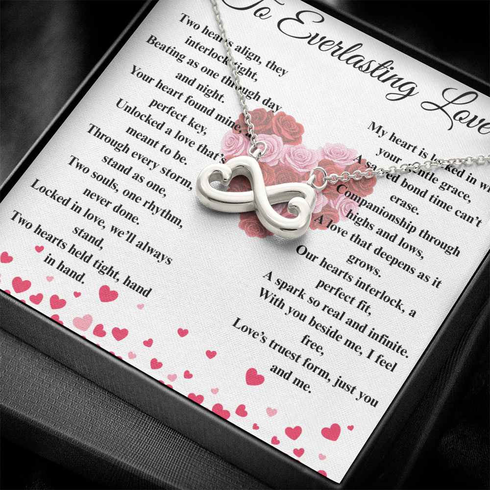 "To Everlasting Love" - Custom Crafted  Looped Hearts Necklace ShineOn Fulfillment