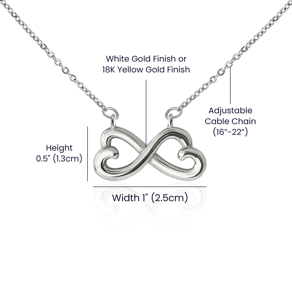 "To Everlasting Love" - Custom Crafted  Looped Hearts Necklace ShineOn Fulfillment