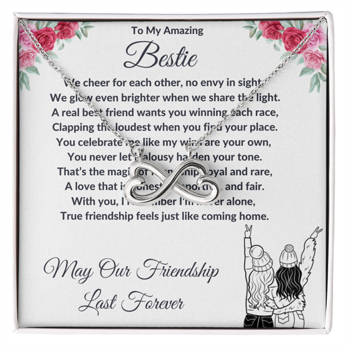 "My Best Friend" - Looped Hearts Necklace ShineOn Fulfillment