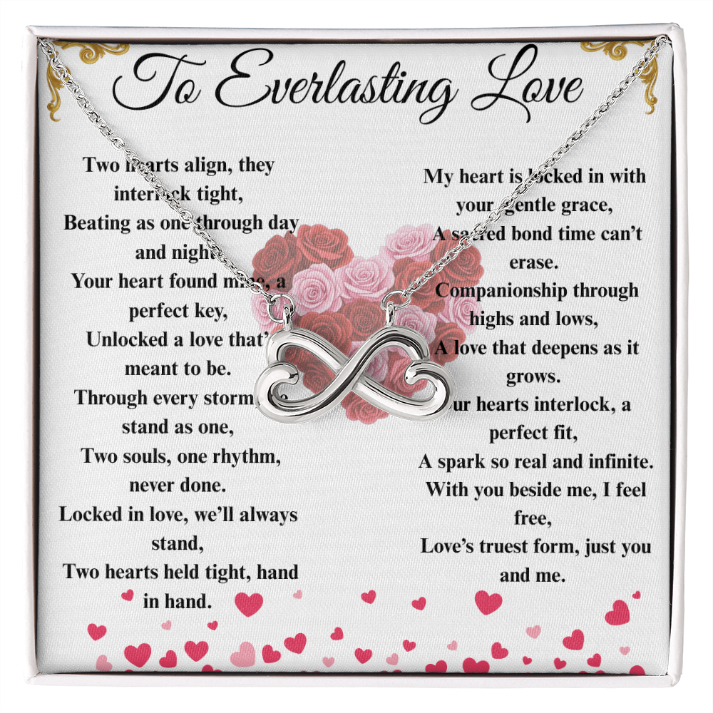 "To Everlasting Love" - Custom Crafted  Looped Hearts Necklace ShineOn Fulfillment