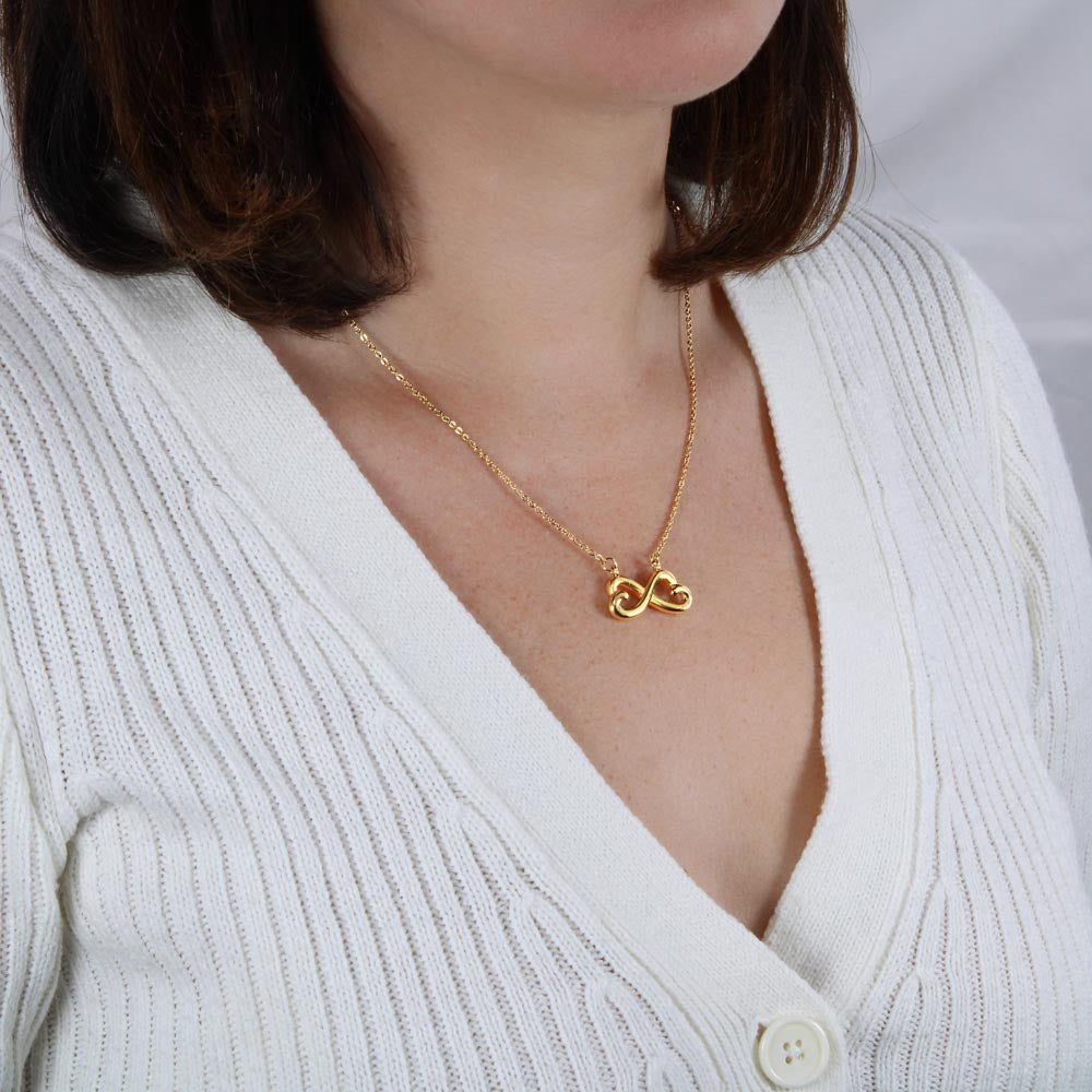 "To Everlasting Love" - Custom Crafted  Looped Hearts Necklace ShineOn Fulfillment