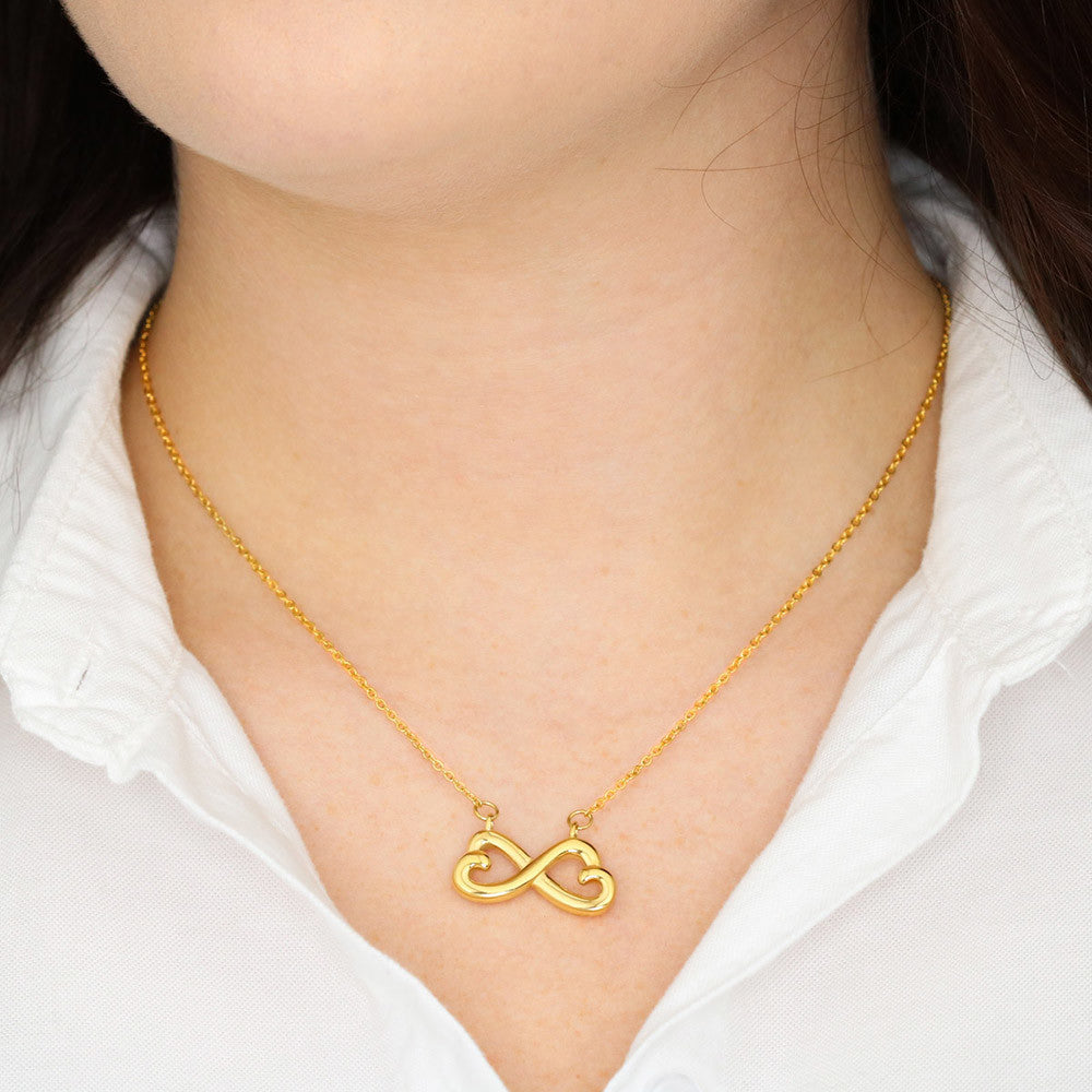 "To Everlasting Love" - Custom Crafted  Looped Hearts Necklace ShineOn Fulfillment