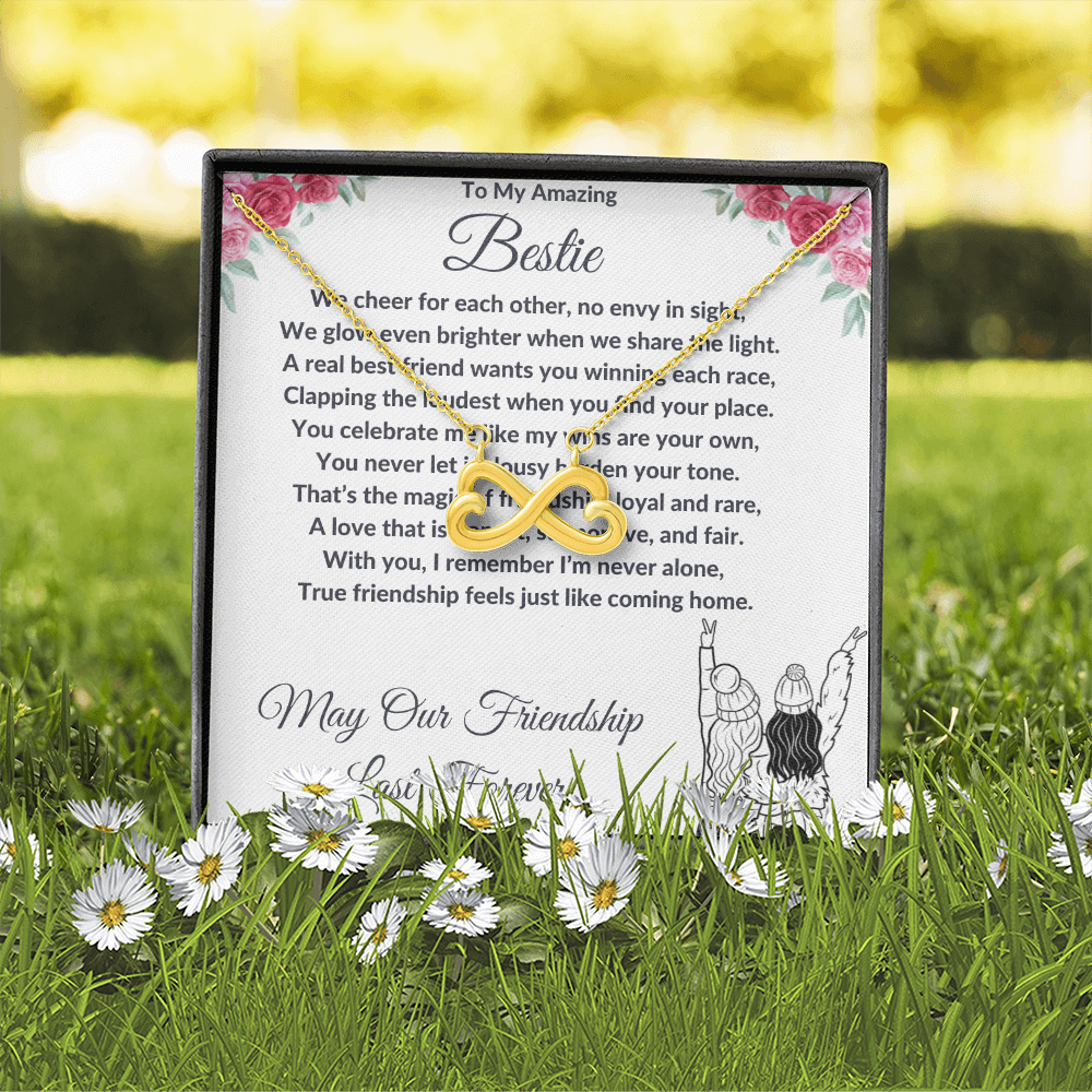 "My Best Friend" - Looped Hearts Necklace ShineOn Fulfillment