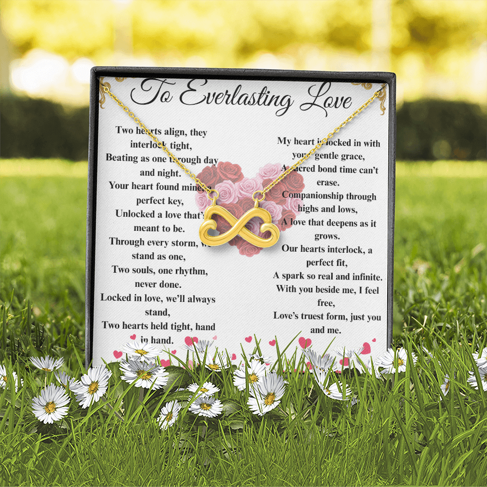 "To Everlasting Love" - Custom Crafted  Looped Hearts Necklace ShineOn Fulfillment