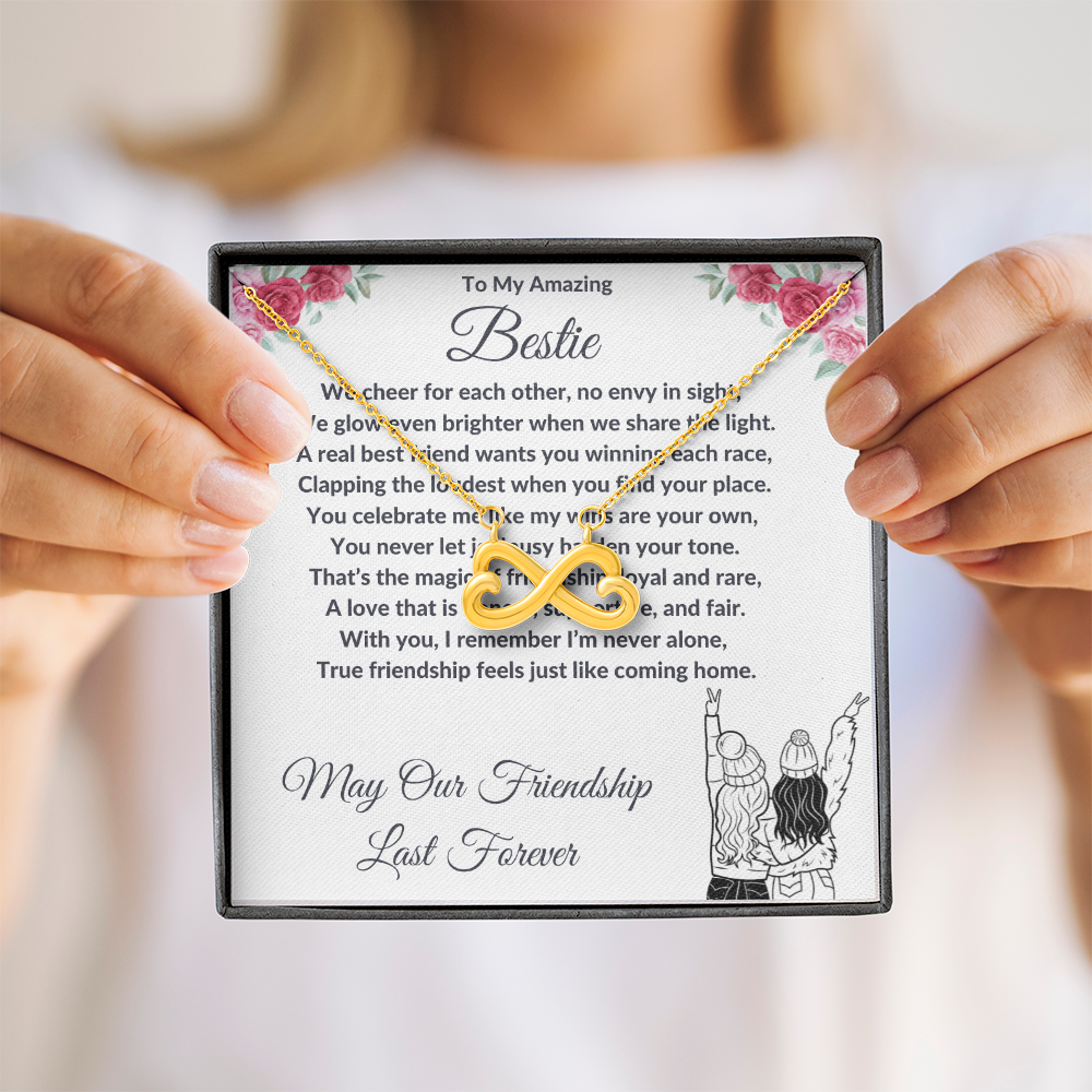 "My Best Friend" - Looped Hearts Necklace ShineOn Fulfillment