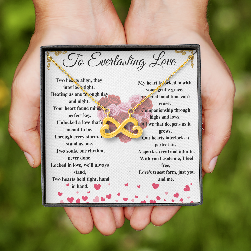 "To Everlasting Love" - Custom Crafted  Looped Hearts Necklace ShineOn Fulfillment
