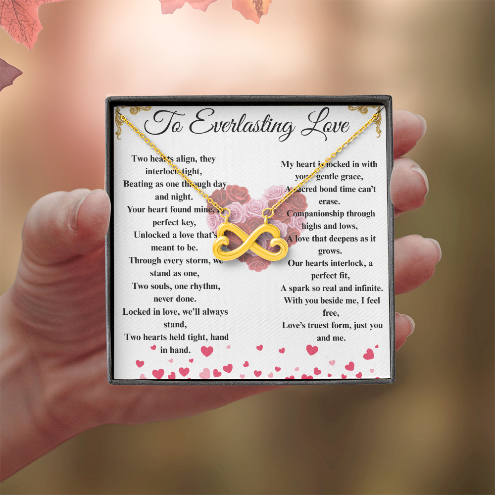 "To Everlasting Love" - Custom Crafted  Looped Hearts Necklace ShineOn Fulfillment