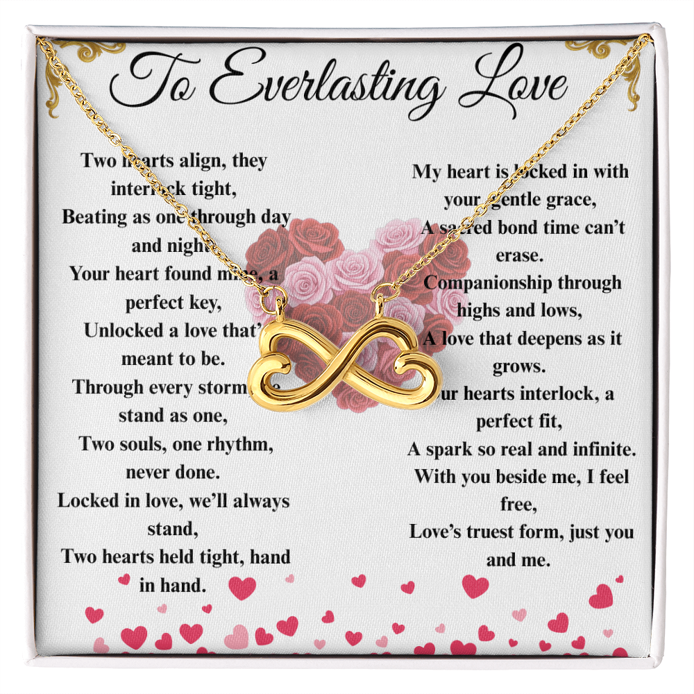 "To Everlasting Love" - Custom Crafted  Looped Hearts Necklace ShineOn Fulfillment