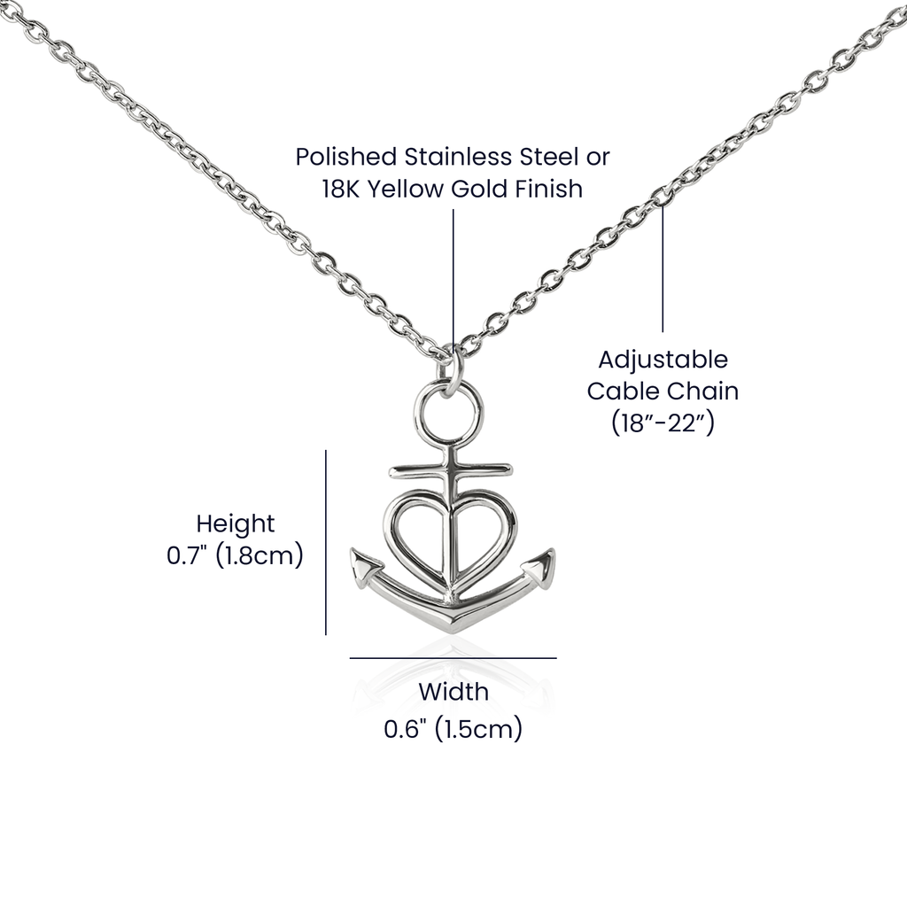Custom Crafted Anchor Necklace ShineOn Fulfillment