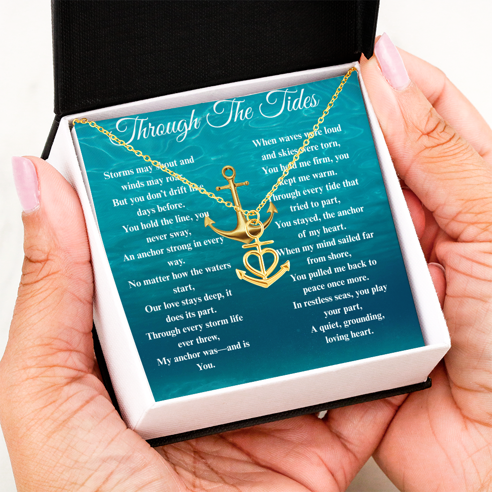 Custom Crafted Anchor Necklace ShineOn Fulfillment