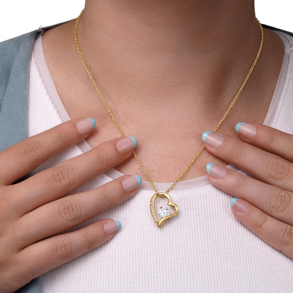 "To My Wife" - Heart Shaped Diamond Cut Necklace ShineOn Fulfillment