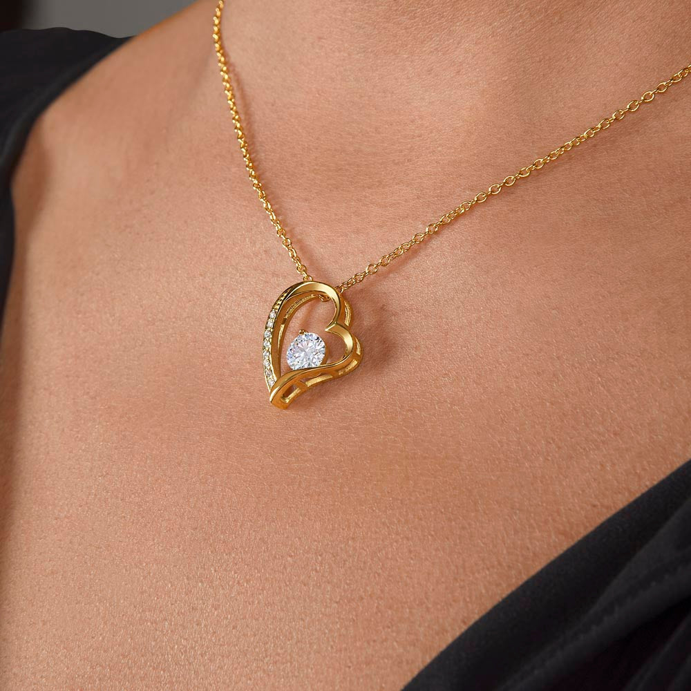 "To My Wife" - Heart Shaped Diamond Cut Necklace ShineOn Fulfillment