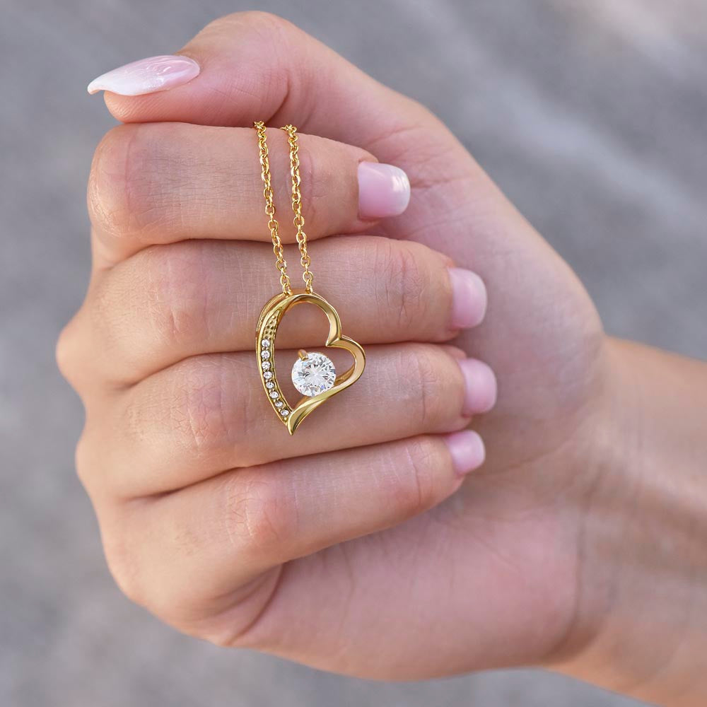 "To My Wife" - Heart Shaped Diamond Cut Necklace ShineOn Fulfillment