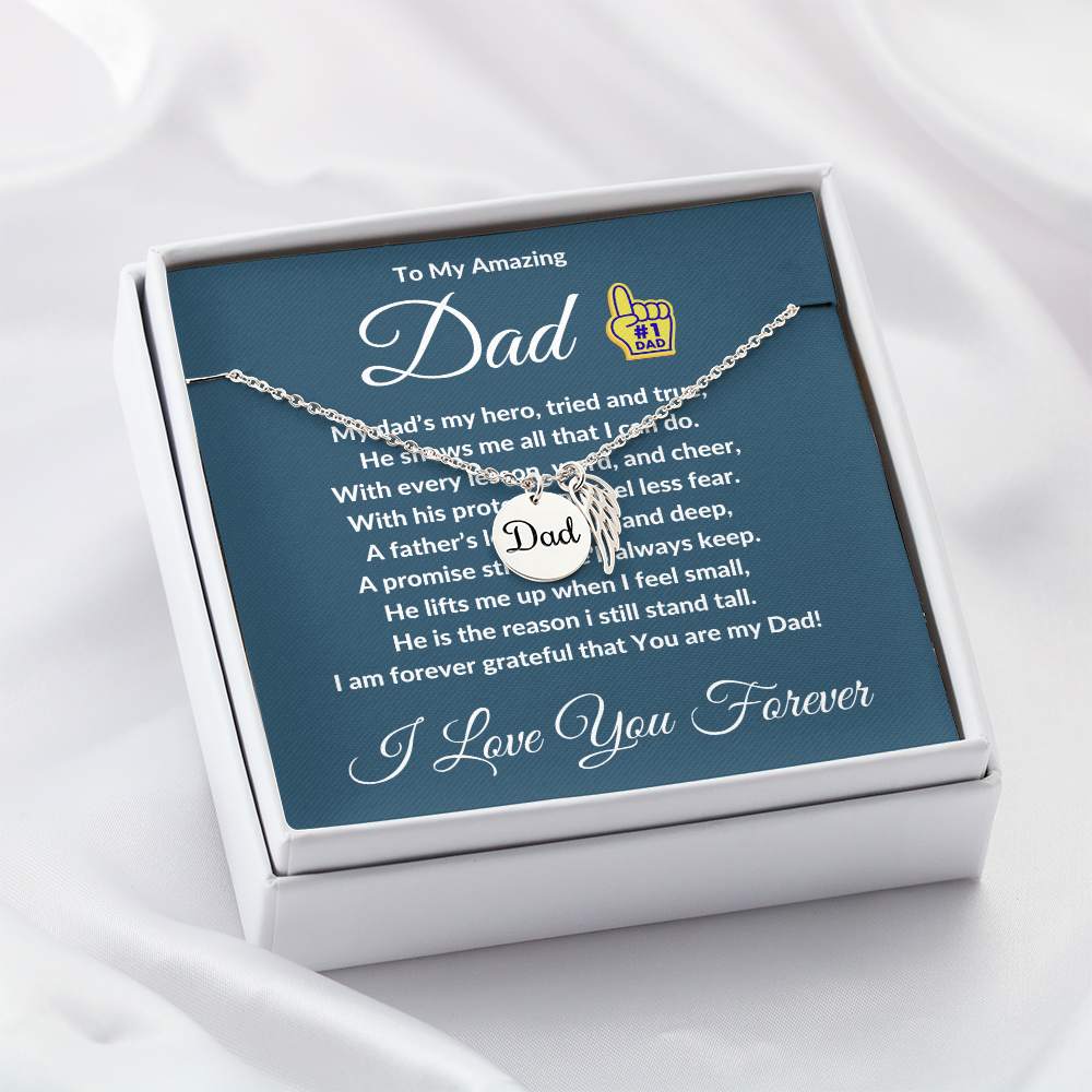 To My Amazing Dad - Custom Engraved Necklace ShineOn Fulfillment