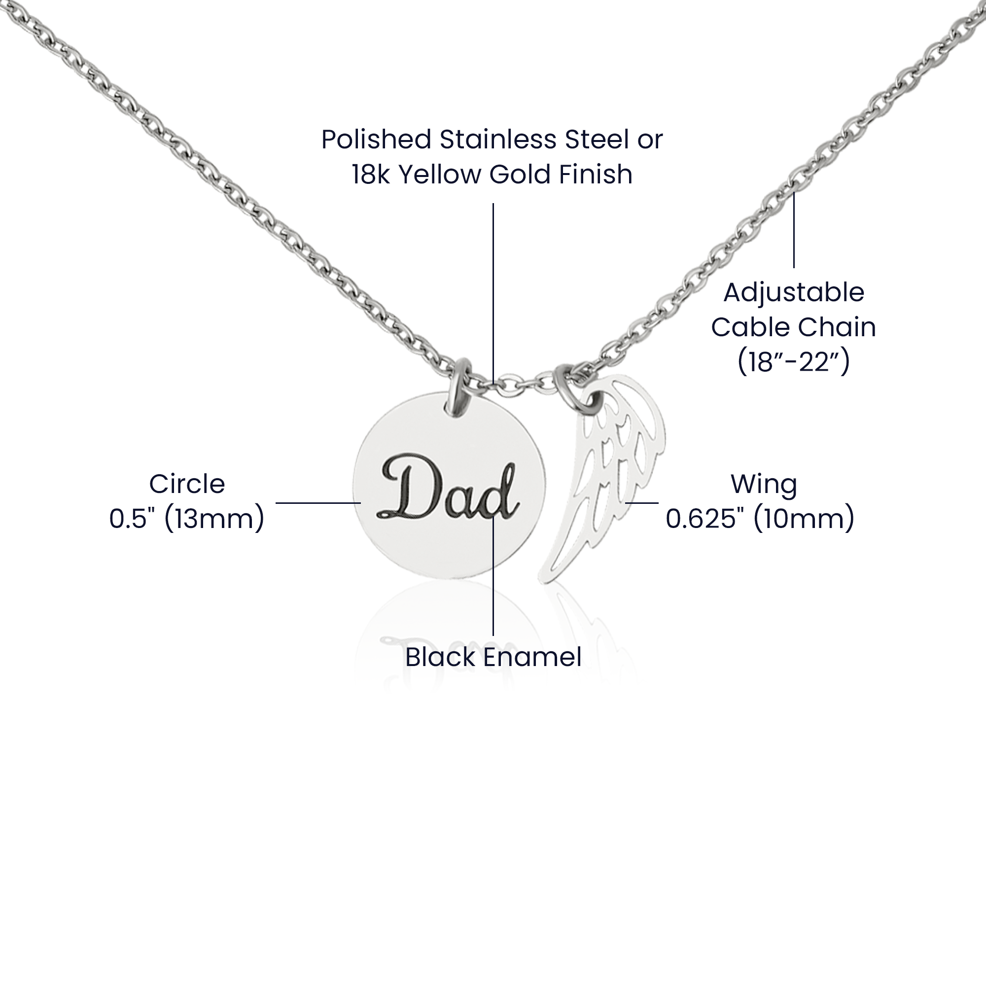 To My Amazing Dad - Custom Engraved Necklace ShineOn Fulfillment