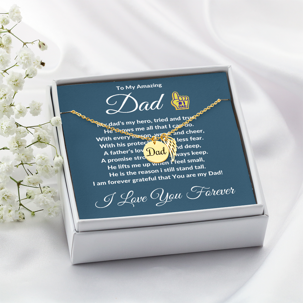 To My Amazing Dad - Custom Engraved Necklace ShineOn Fulfillment