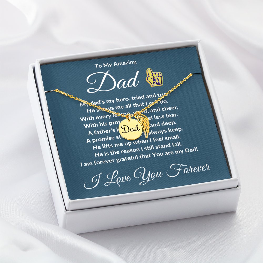 To My Amazing Dad - Custom Engraved Necklace ShineOn Fulfillment