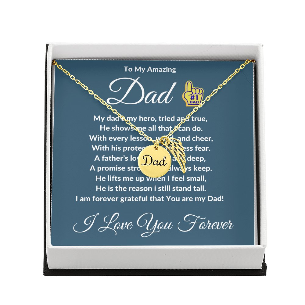 To My Amazing Dad - Custom Engraved Necklace ShineOn Fulfillment