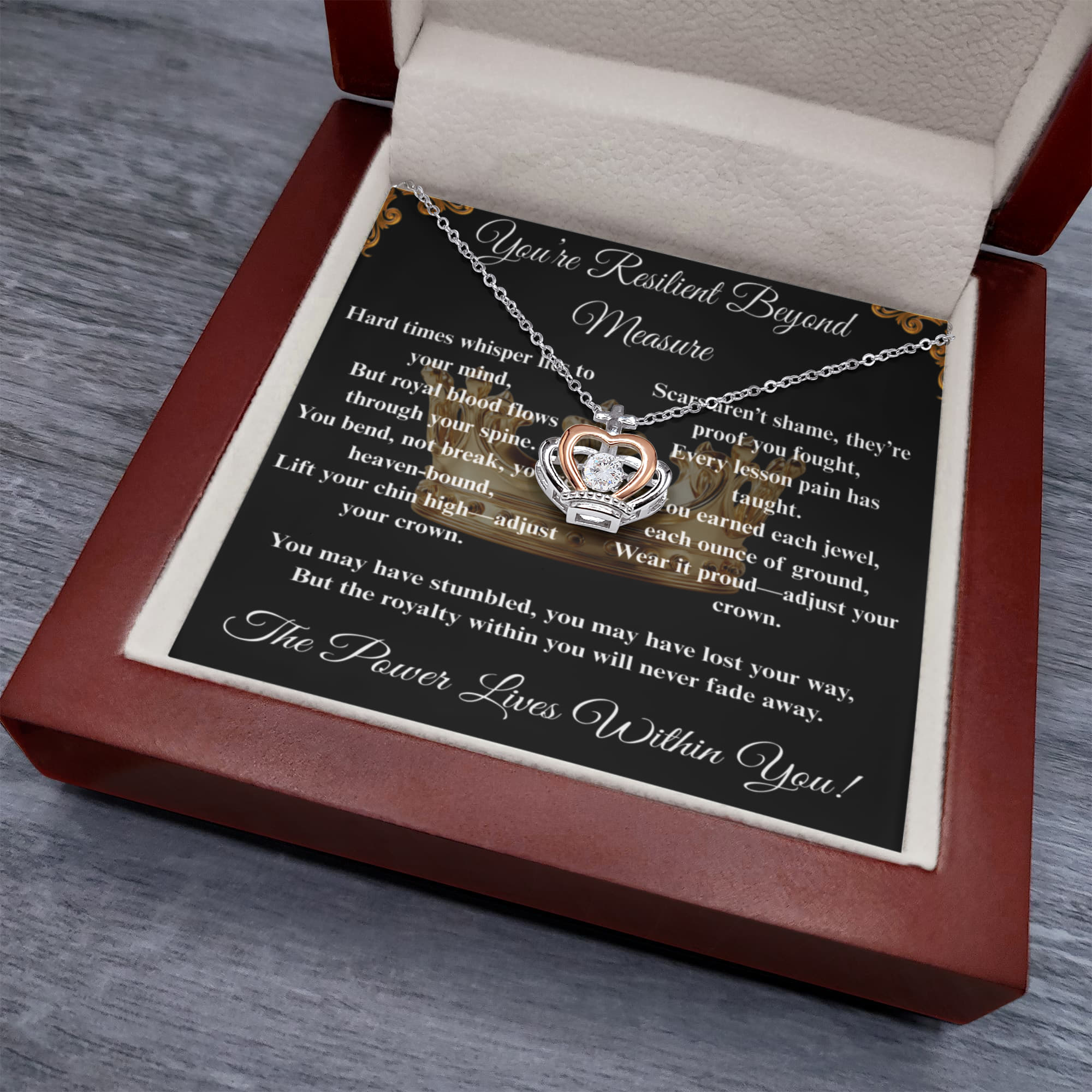 Spiritual Motivation- Crown Pendant Necklace ShineOn Fulfillment