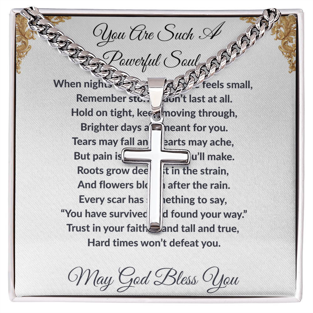 Spiritual Motivation- Cross Cuban Link Chain ShineOn Fulfillment