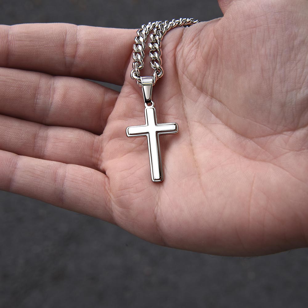 To My Amazing Brother -Artisan Cross With Cuban Link Chain ShineOn Fulfillment