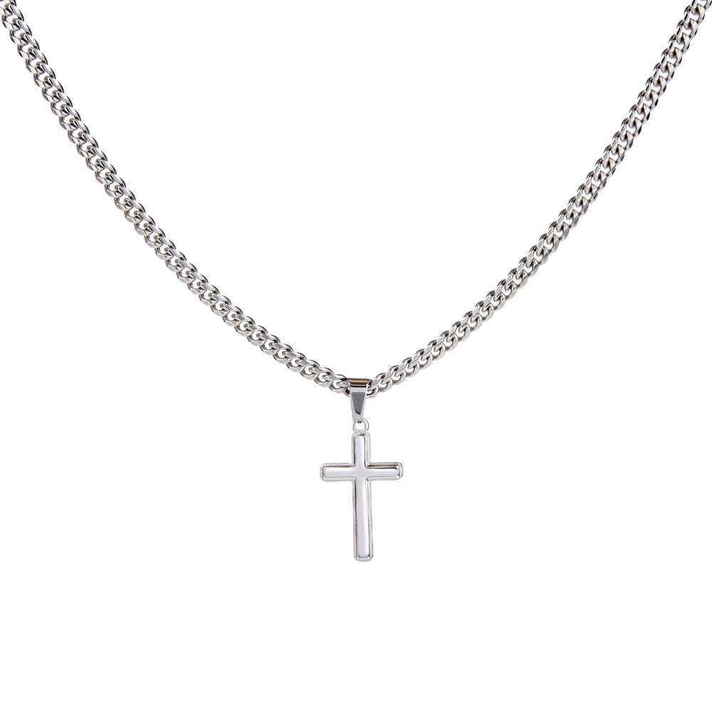 To My Amazing Brother -Artisan Cross With Cuban Link Chain ShineOn Fulfillment