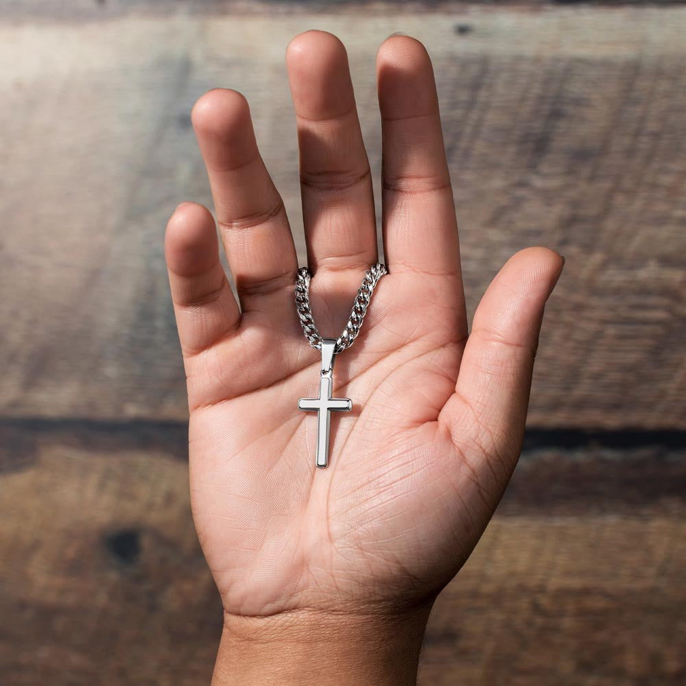 Spiritual Motivation- Cross Cuban Link Chain ShineOn Fulfillment