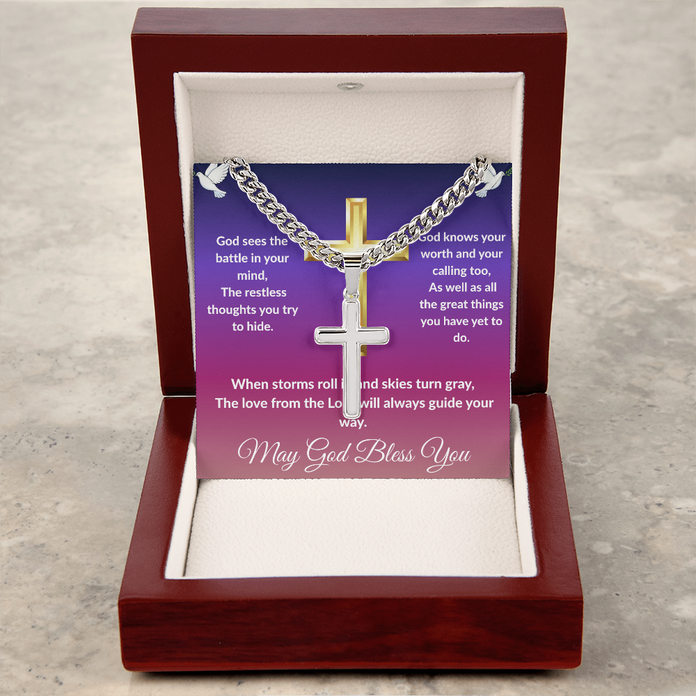 Spiritual Motivation - Cross Cuban Link Chain ShineOn Fulfillment