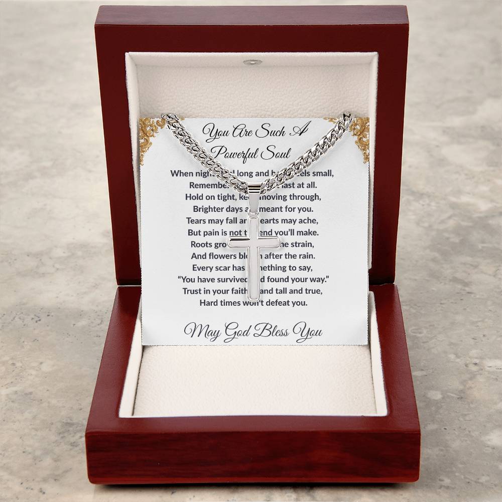 Spiritual Motivation- Cross Cuban Link Chain ShineOn Fulfillment