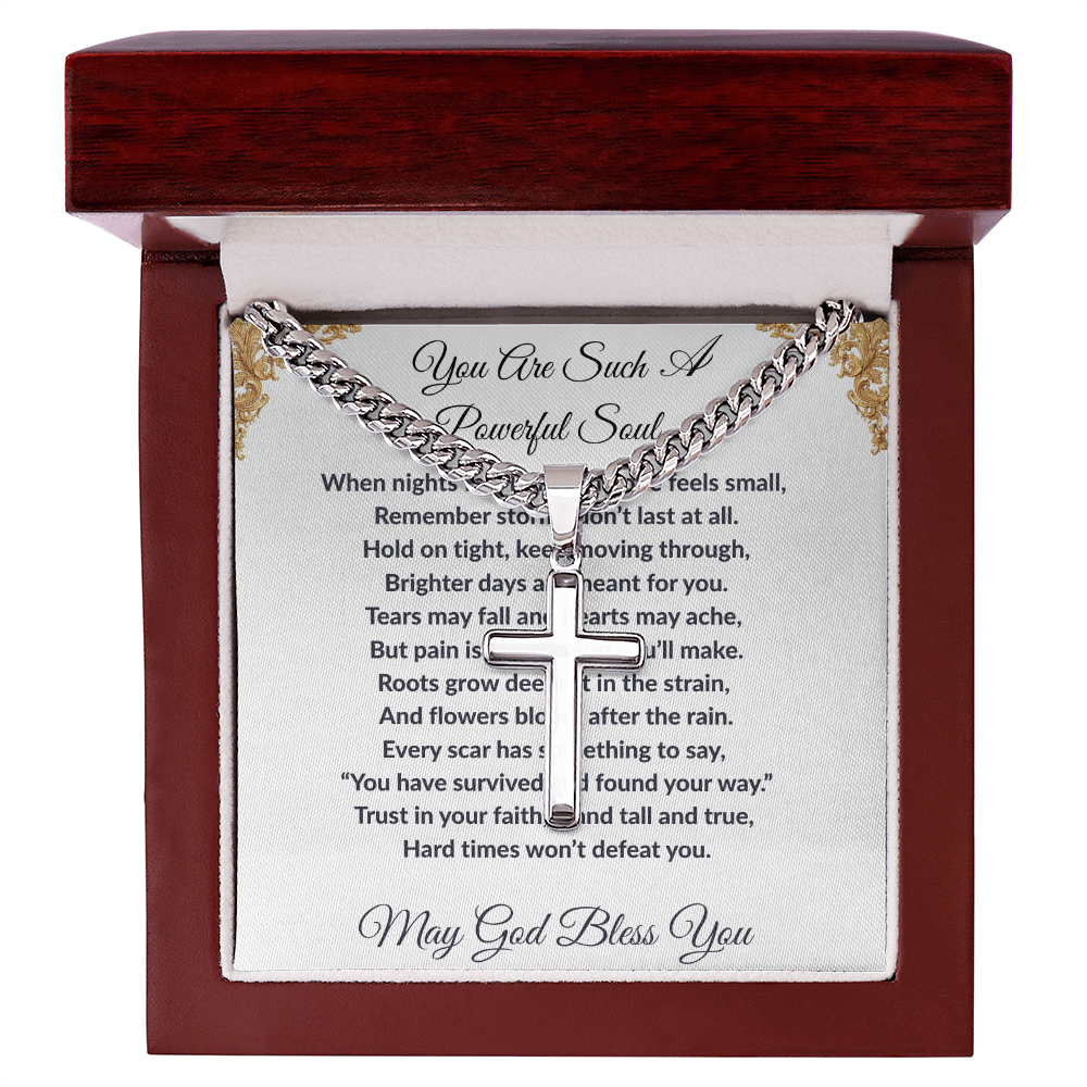 Spiritual Motivation- Cross Cuban Link Chain ShineOn Fulfillment