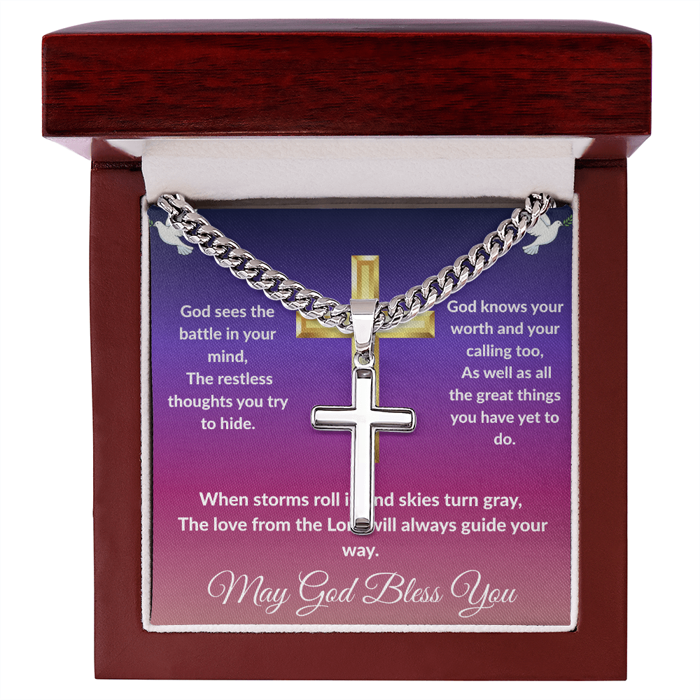 Spiritual Motivation - Cross Cuban Link Chain ShineOn Fulfillment