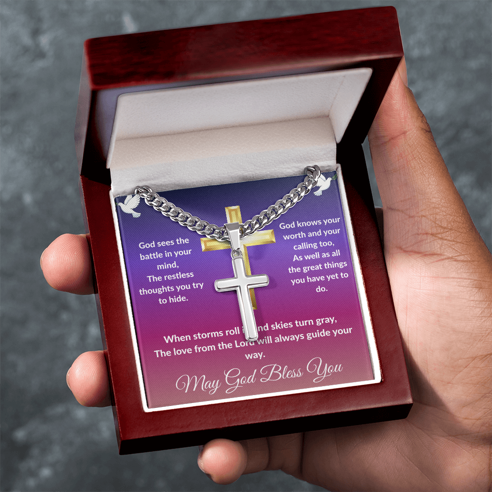 Spiritual Motivation - Cross Cuban Link Chain ShineOn Fulfillment