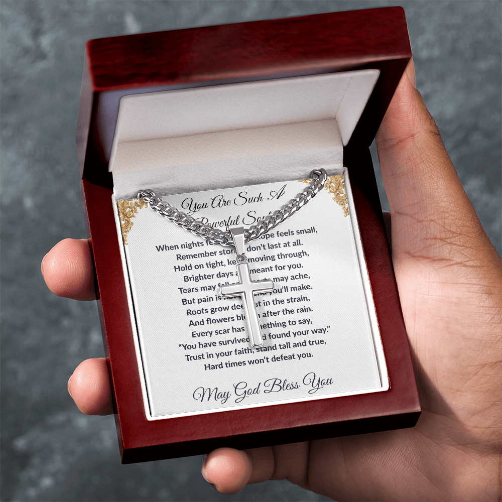 Spiritual Motivation- Cross Cuban Link Chain ShineOn Fulfillment