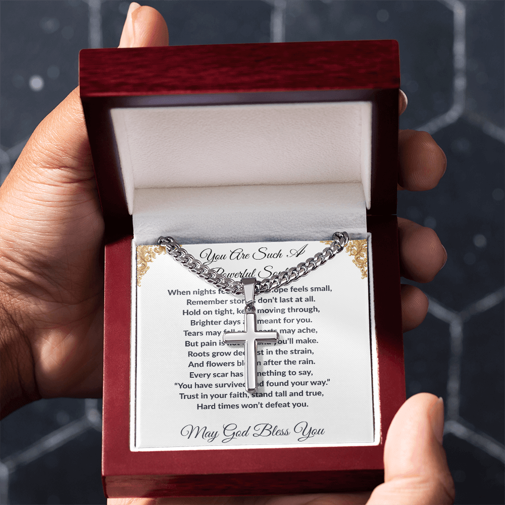 Spiritual Motivation- Cross Cuban Link Chain ShineOn Fulfillment