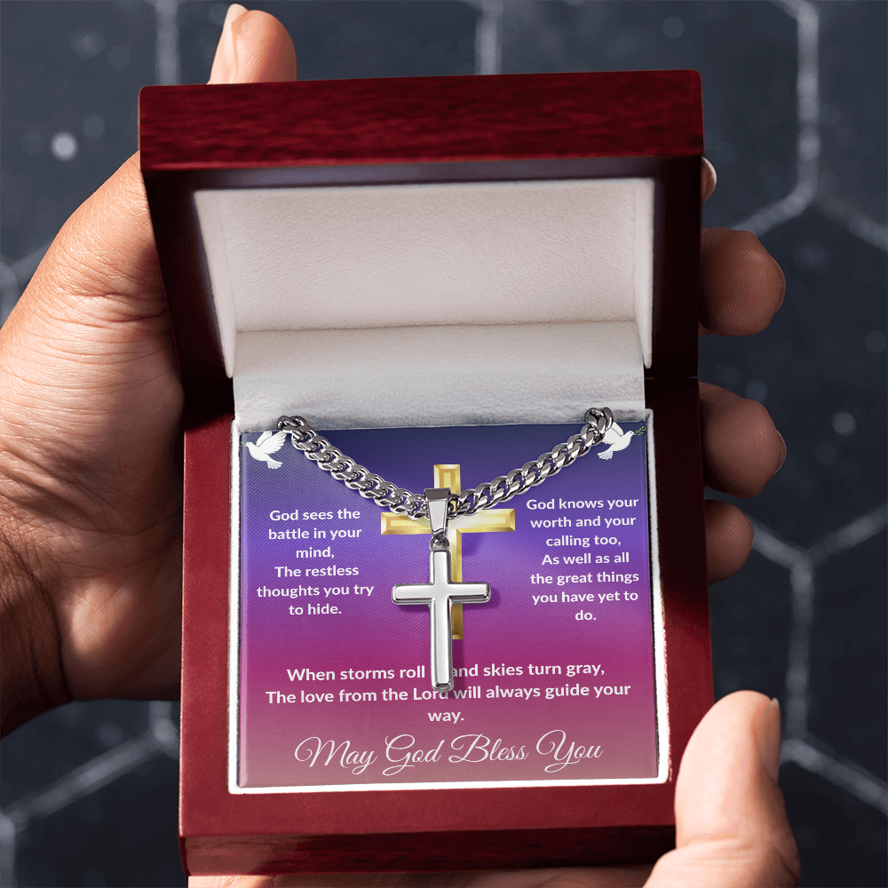 Spiritual Motivation - Cross Cuban Link Chain ShineOn Fulfillment