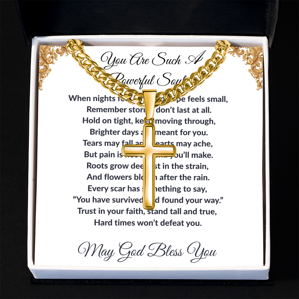 Spiritual Motivation- Cross Cuban Link Chain ShineOn Fulfillment