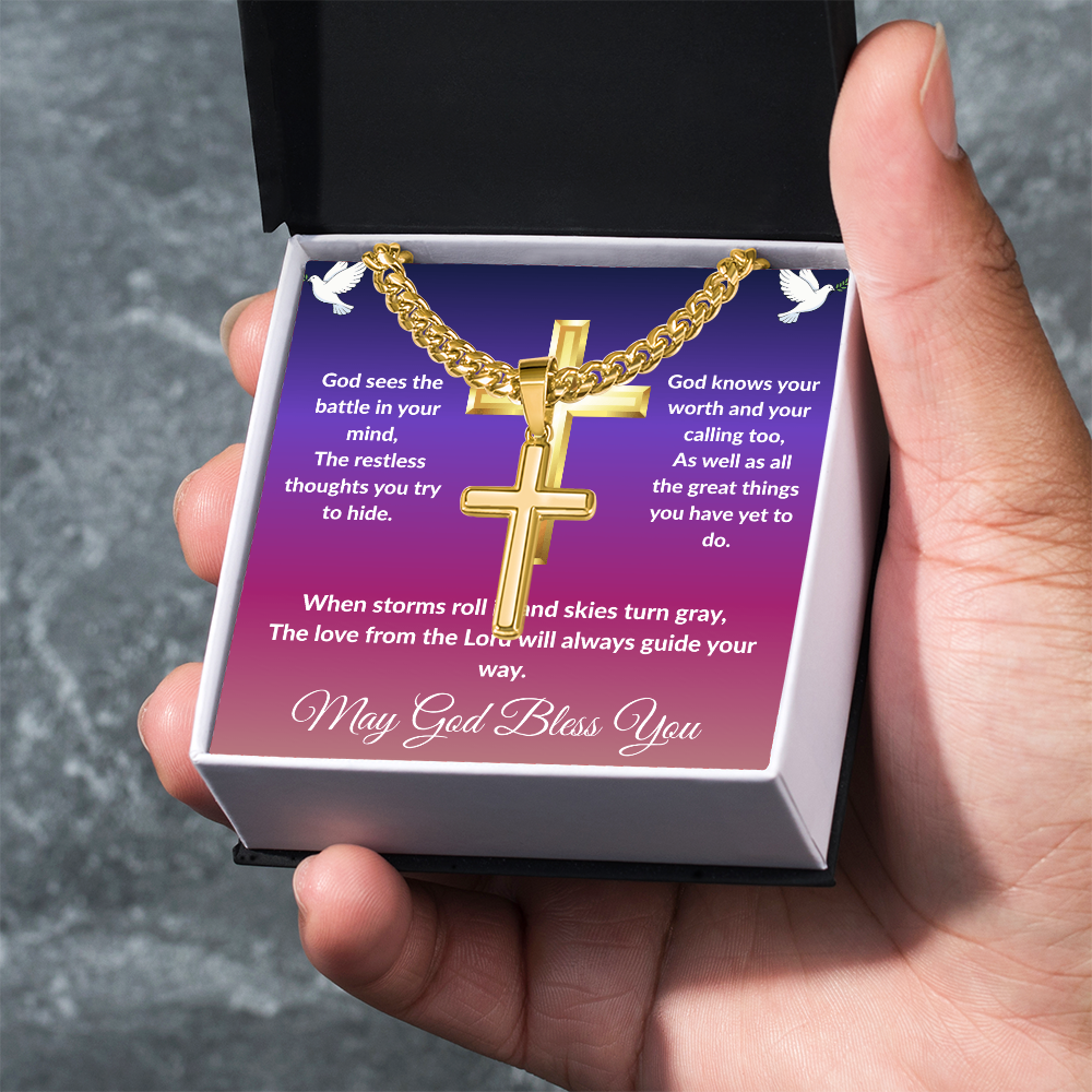 Spiritual Motivation - Cross Cuban Link Chain ShineOn Fulfillment
