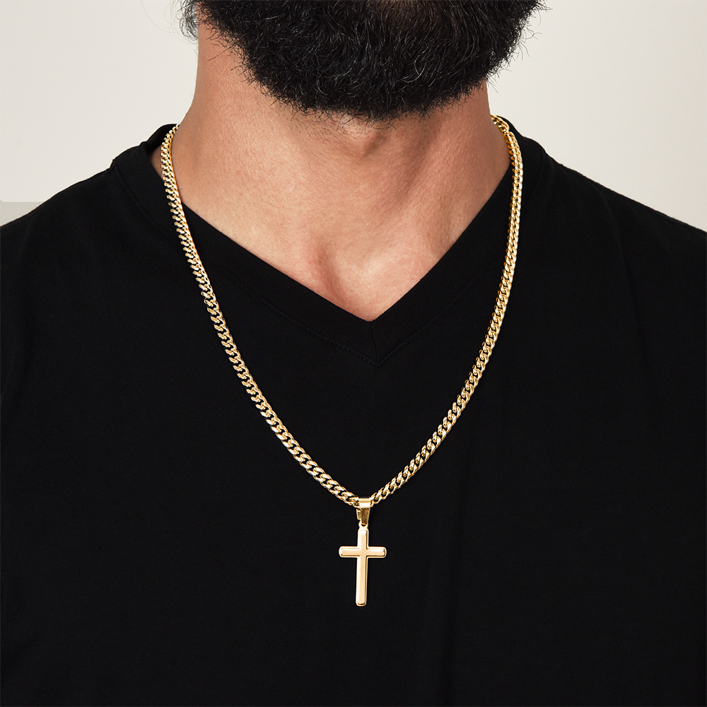 To My Amazing Dad - Custom Cross Cuban Link Chain ShineOn Fulfillment
