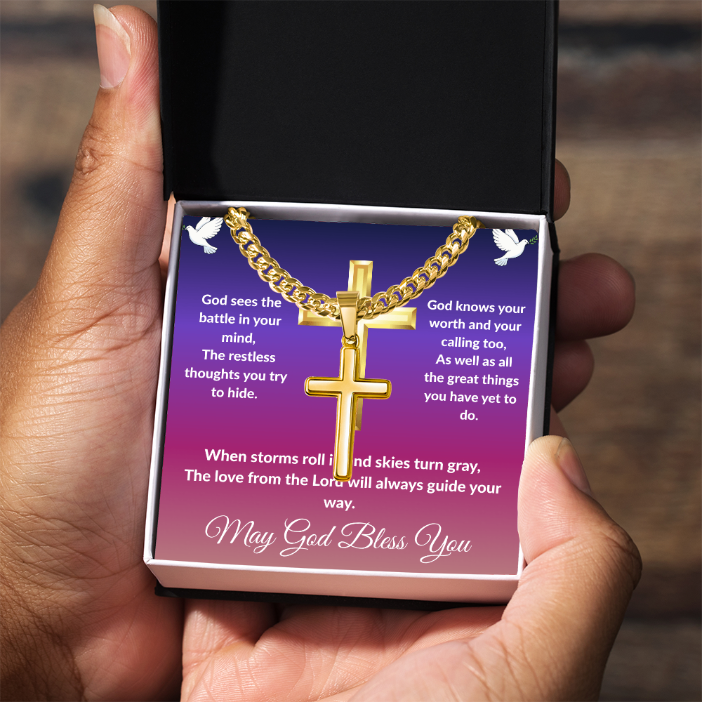Spiritual Motivation - Cross Cuban Link Chain ShineOn Fulfillment