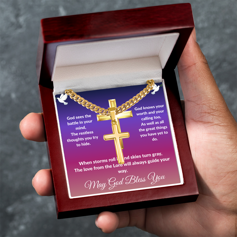 Spiritual Motivation - Cross Cuban Link Chain ShineOn Fulfillment