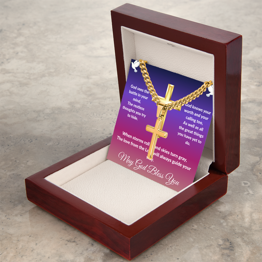Spiritual Motivation - Cross Cuban Link Chain ShineOn Fulfillment