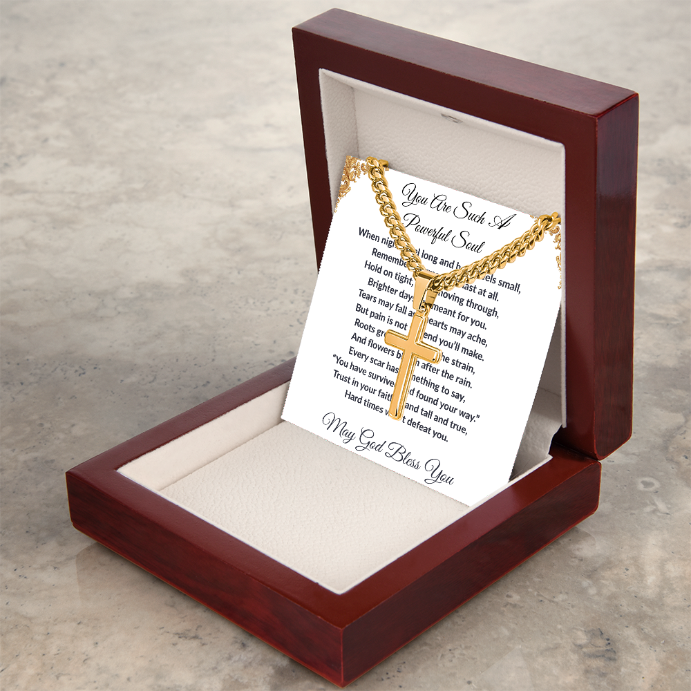 Spiritual Motivation- Cross Cuban Link Chain ShineOn Fulfillment