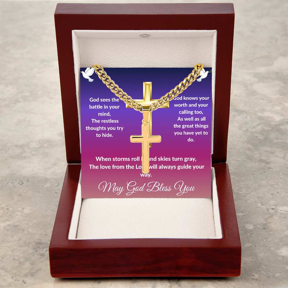 Spiritual Motivation - Cross Cuban Link Chain ShineOn Fulfillment
