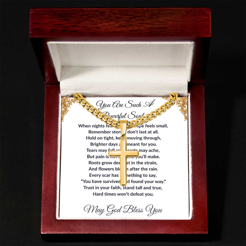 Spiritual Motivation- Cross Cuban Link Chain ShineOn Fulfillment