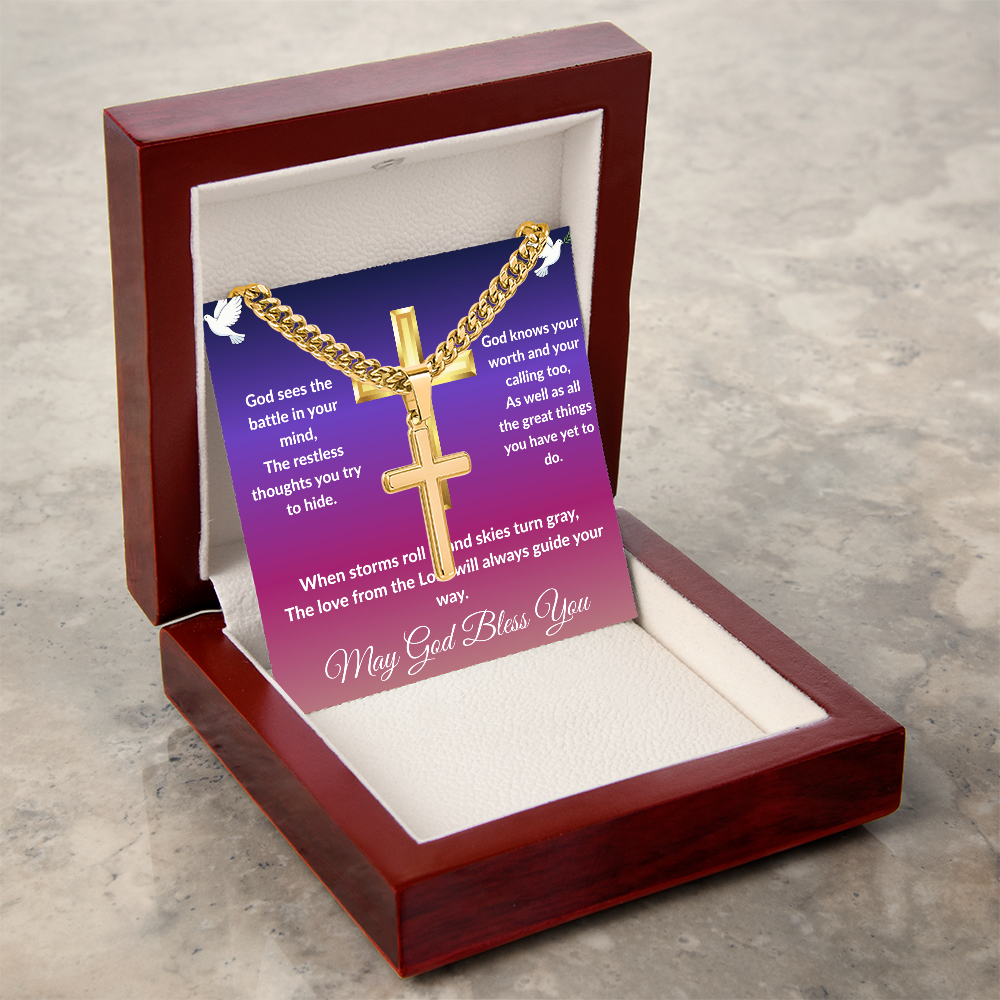 Spiritual Motivation - Cross Cuban Link Chain ShineOn Fulfillment
