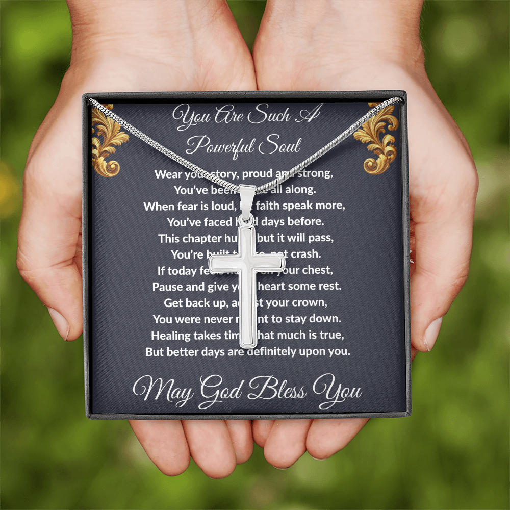Spiritual Motivation - Artisan Cross Necklace ShineOn Fulfillment