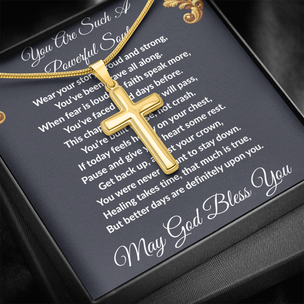 Spiritual Motivation - Artisan Cross Necklace ShineOn Fulfillment