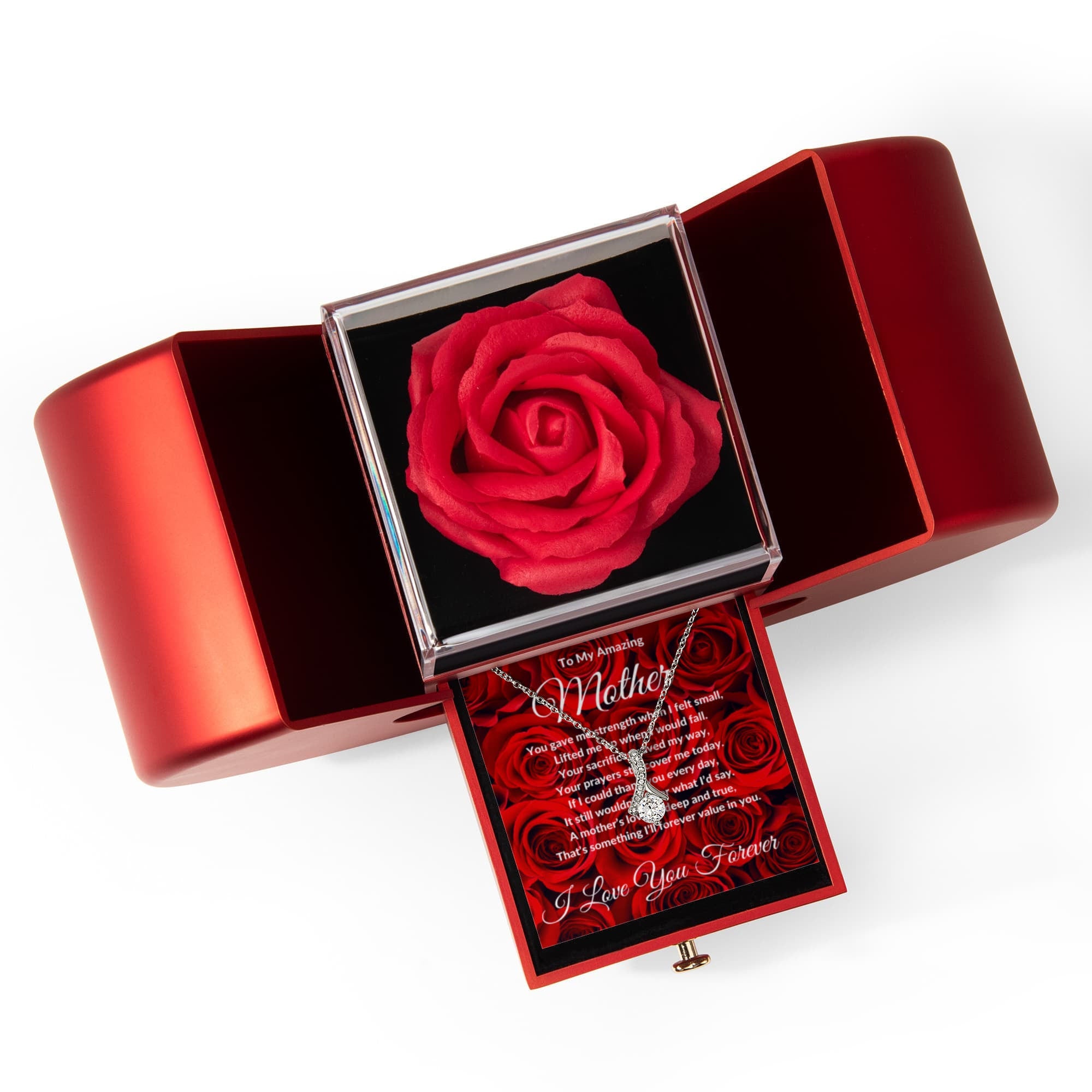 "To My Amazing Mother" Beautiful Diamond Cut Necklace (Rose Gift Box) ShineOn Fulfillment