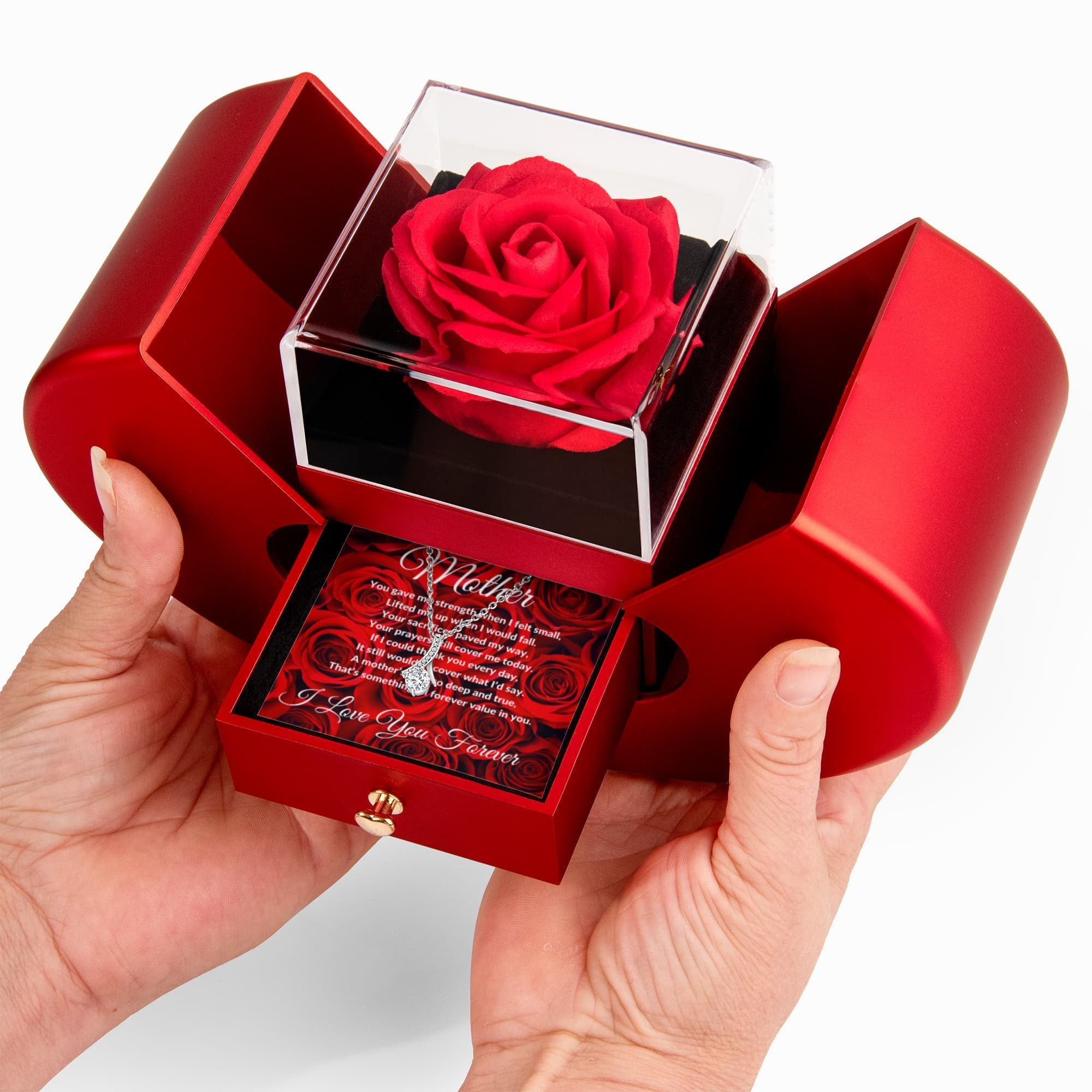 "To My Amazing Mother" Beautiful Diamond Cut Necklace (Rose Gift Box) ShineOn Fulfillment