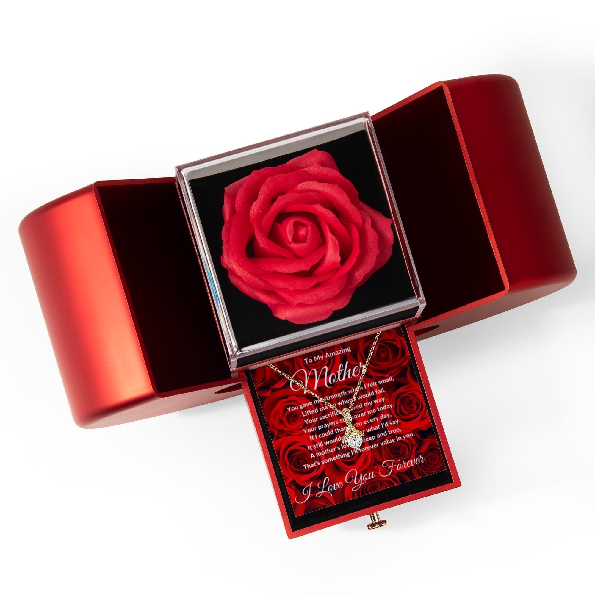 "To My Amazing Mother" Beautiful Diamond Cut Necklace (Rose Gift Box) ShineOn Fulfillment